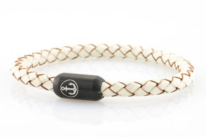 bracelet-man-Bootsmann-6-Neptn-Leder-Anker-Schwarz-white