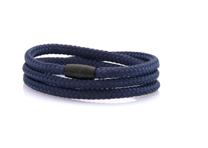 neptn women bracelet JUNO Anker Schwarz Triple 4 ocean rope