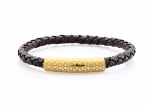 neptn women bracelet MINERVA F.o.L. Gold single 6 anticbrown leather