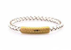 neptn women bracelet MINERVA F.o.L. Gold single 6 white leather